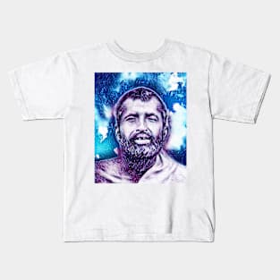 Ramakrishna Snowy Portrait | Ramakrishna Artwork 12 Kids T-Shirt